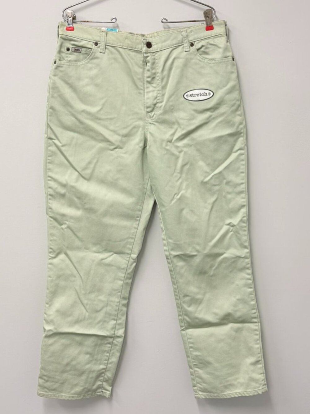 NWT Lee Relaxed Straight Leg Pants Size 16 Light Green